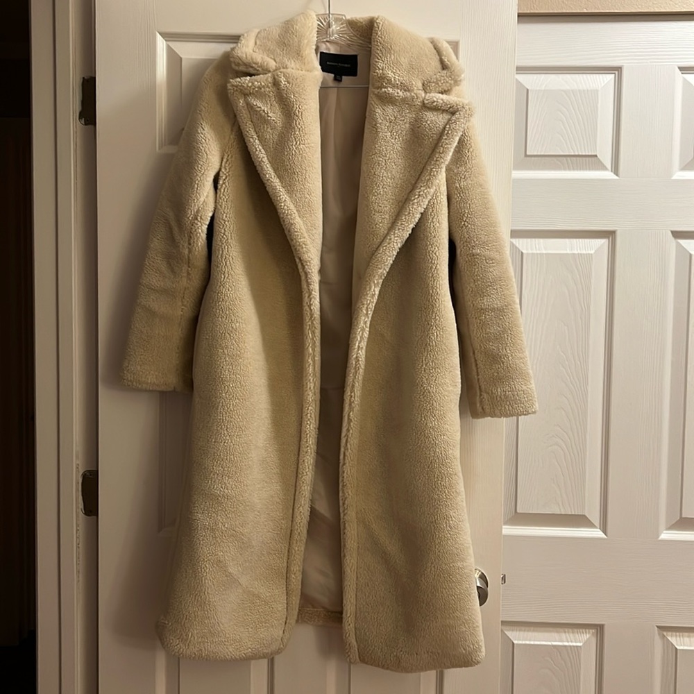 Banana Republic Light Beige Teddy Coat XS